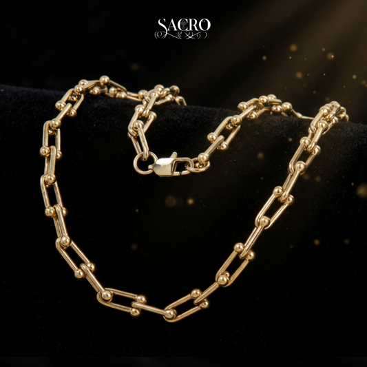 Cadena Ancla - Oro laminado 18K