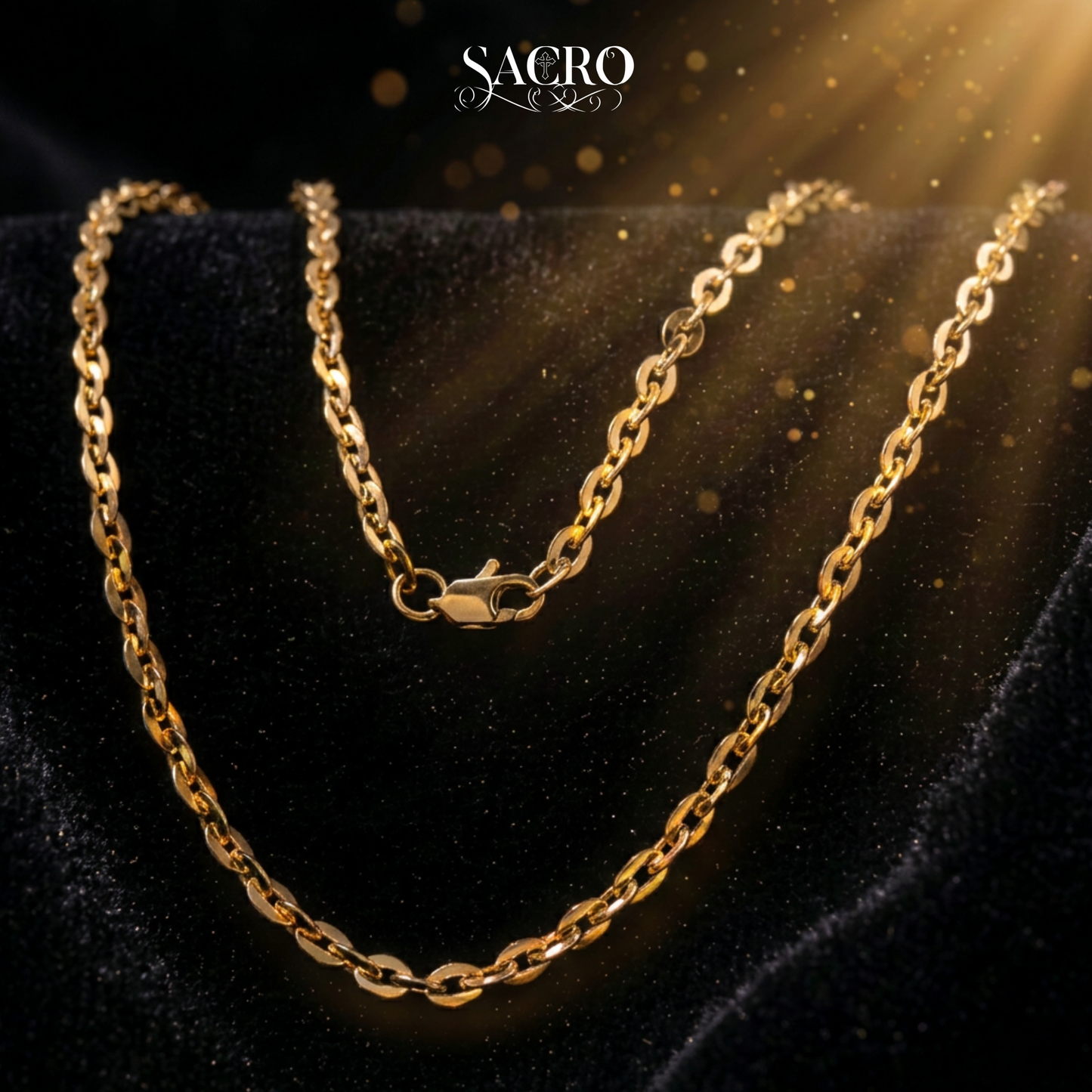 Cadena Aros - Oro laminado 18K
