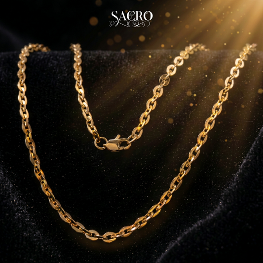 Cadena Aros - Oro laminado 18K