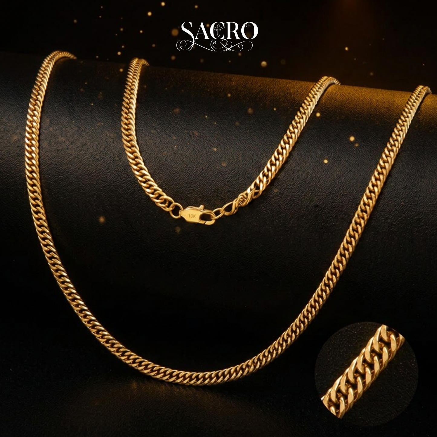 Cadena Barbada - Oro laminado 18K