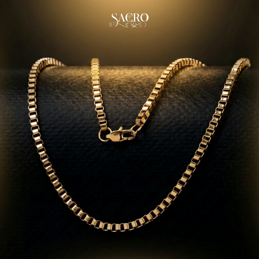 Cadena Box - Oro laminado 18K