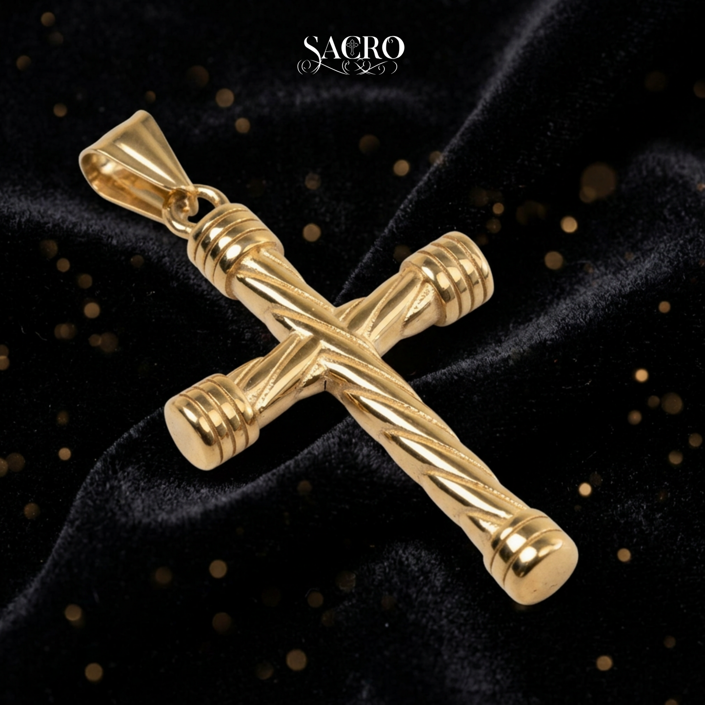 Dije Cruz Lazo - Oro Laminado 18k